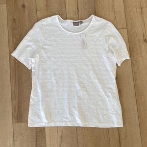 White Sequin Chicos Top NEW